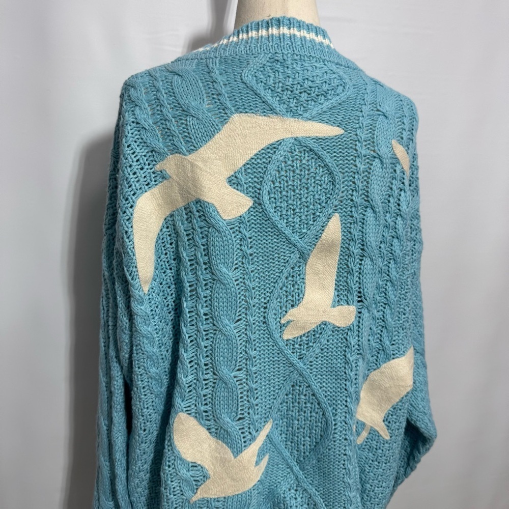 Taylor Swift • 1989 Seagull Cable Knit Boyfriend Cardigan M/L NWOT - Picture 5 of 10